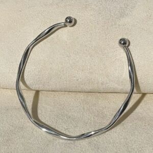 Silver Twist Cuff Bracelet